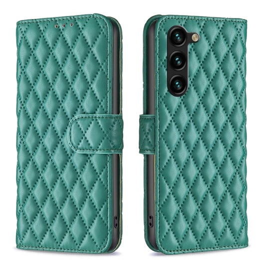 For Samsung Galaxy S25+ 5G Diamond Lattice Wallet Flip Leather Phone Case(Green) - Galaxy S25+ 5G Cases by PMC Jewellery | Online Shopping South Africa | PMC Jewellery | Buy Now Pay Later Mobicred