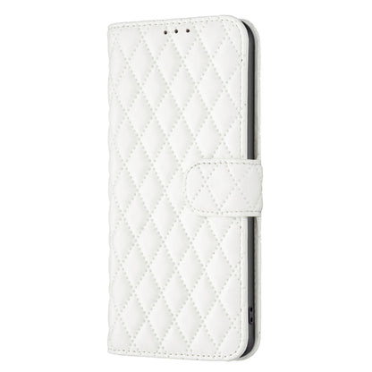 For Samsung Galaxy S25 Ultra 5G Diamond Lattice Wallet Flip Leather Phone Case(White) - Galaxy S25 Ultra 5G Cases by PMC Jewellery | Online Shopping South Africa | PMC Jewellery | Buy Now Pay Later Mobicred