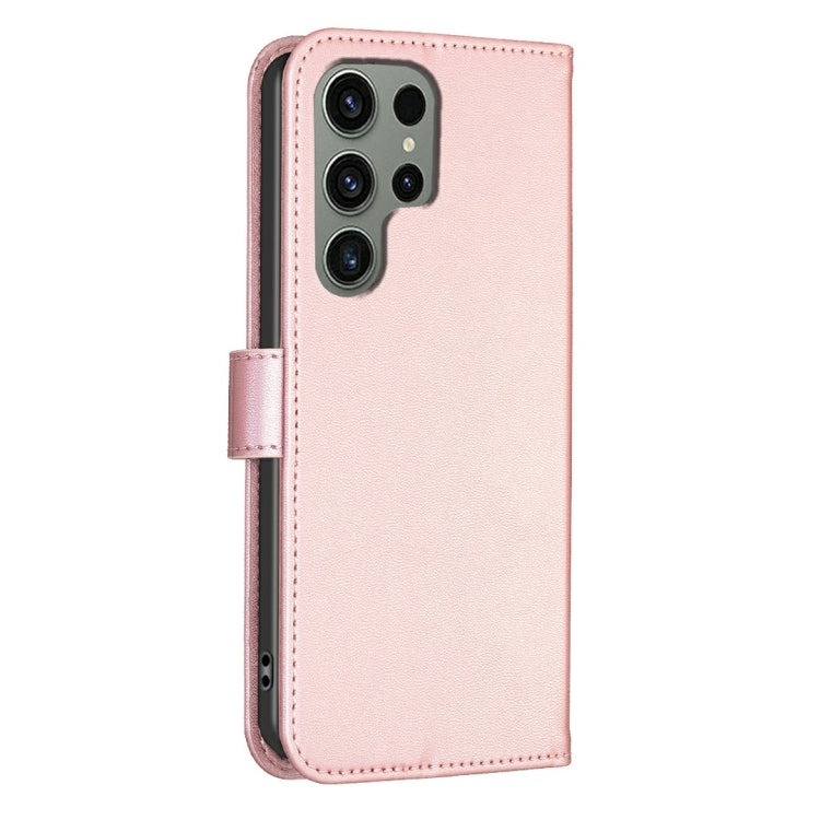 For Samsung Galaxy S25 Ultra 5G Four-leaf Embossed Leather Phone Case(Pink) - Galaxy S25 Ultra 5G Cases by PMC Jewellery | Online Shopping South Africa | PMC Jewellery | Buy Now Pay Later Mobicred