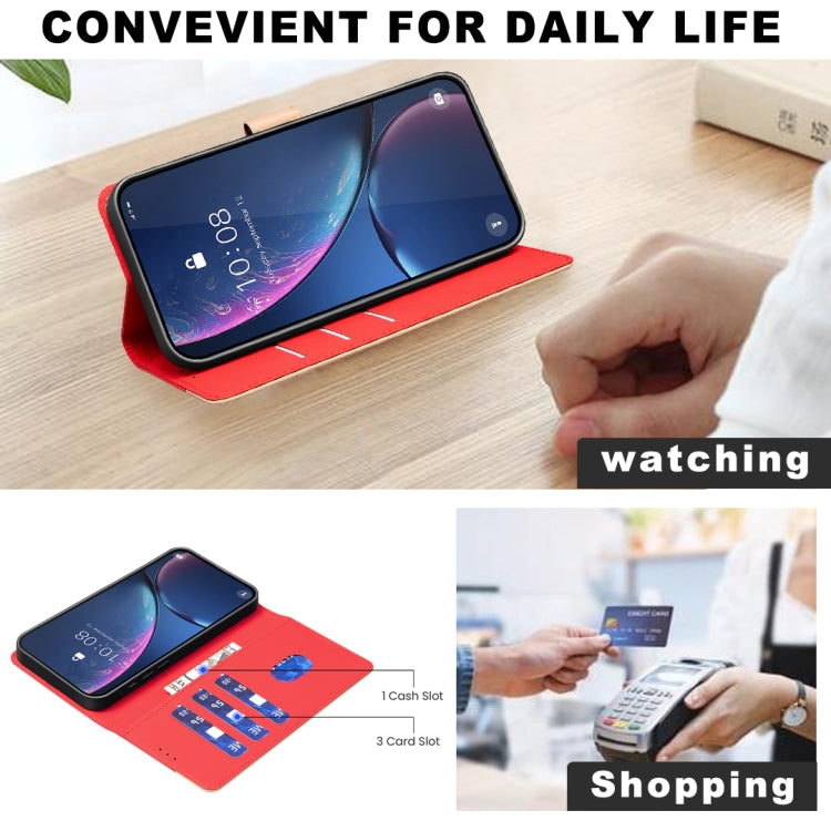 For Google Pixel 9 Color Matching RFID Anti-theft Leather Phone Case(Red) - Google Cases by PMC TechLife | Online Shopping South Africa | PMC TechLife | Buy Now Pay Later Mobicred