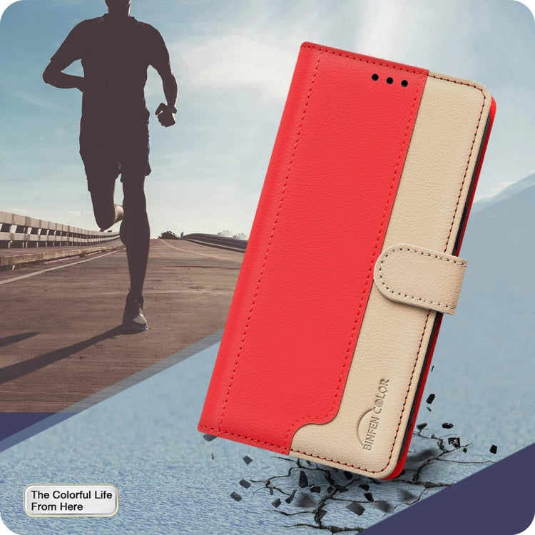 For Google Pixel 9 Color Matching RFID Anti-theft Leather Phone Case(Red) - Google Cases by PMC TechLife | Online Shopping South Africa | PMC TechLife | Buy Now Pay Later Mobicred