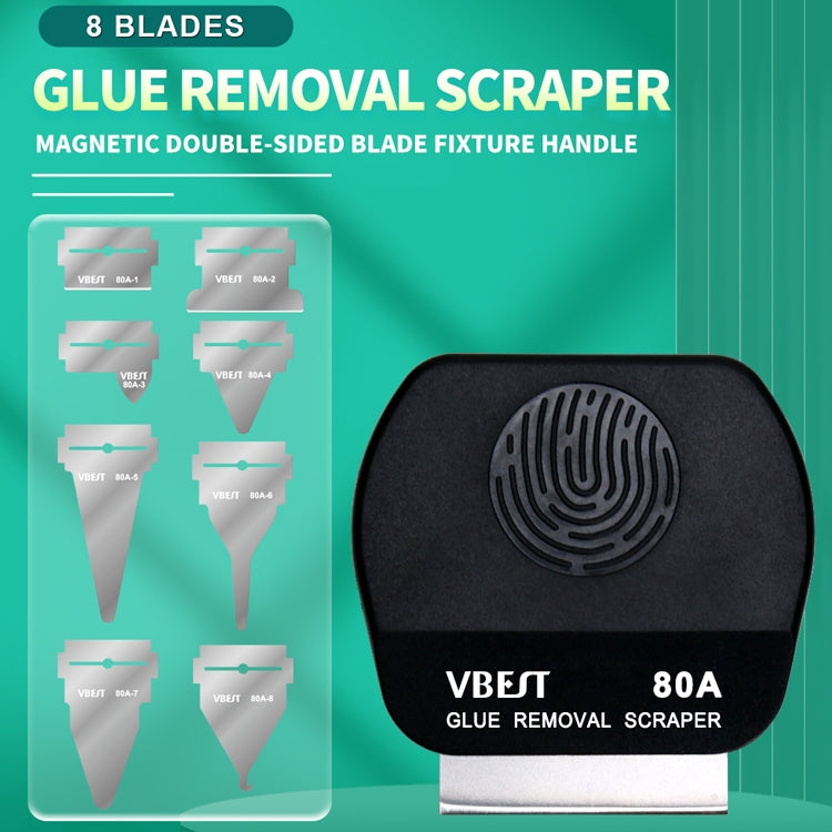 BEST VBST-80A 8 in 1 Stainless Steel Multipurpose Magnetic Double-sided Glue Removal Scraper Set - Dust Remove Tool by BEST | Online Shopping South Africa | PMC Jewellery | Buy Now Pay Later Mobicred