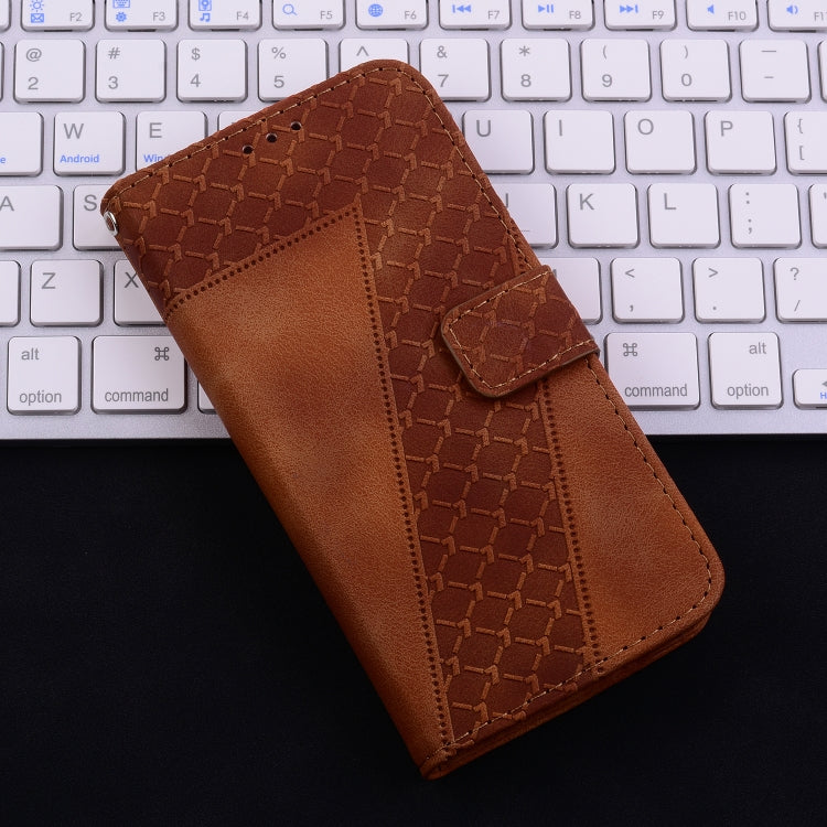 For Xiaomi Redmi K70 / K70 Pro Seven-shaped Embossed Leather Phone Case(Brown) - K70 Cases by PMC Jewellery | Online Shopping South Africa | PMC Jewellery | Buy Now Pay Later Mobicred