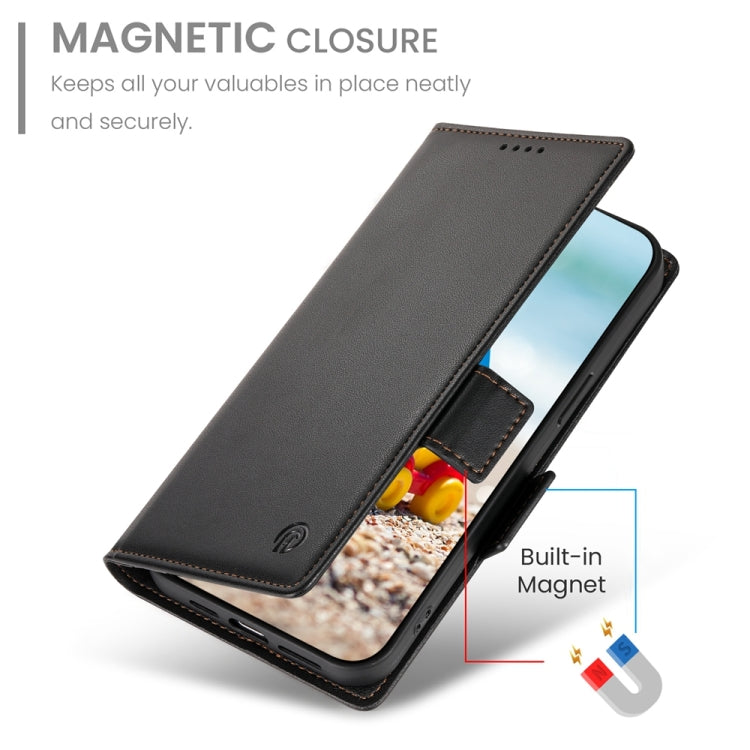 For Google Pixel 9 Pro Side Buckle Magnetic Frosted Leather Phone Case(Black) - Google Cases by PMC Jewellery | Online Shopping South Africa | PMC Jewellery | Buy Now Pay Later Mobicred