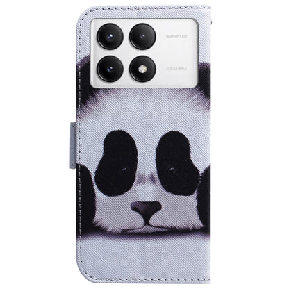 For Xiaomi Redmi K70 Pro / K70 Coloured Drawing Flip Leather Phone Case(Panda) - K70 Cases by PMC Jewellery | Online Shopping South Africa | PMC Jewellery | Buy Now Pay Later Mobicred