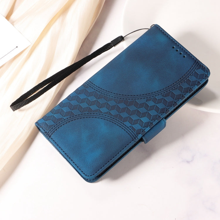 For Google Pixel 9 / 9 Pro Embossed Rhombus Starry Leather Phone Case(Blue) - Google Cases by PMC Jewellery | Online Shopping South Africa | PMC Jewellery | Buy Now Pay Later Mobicred