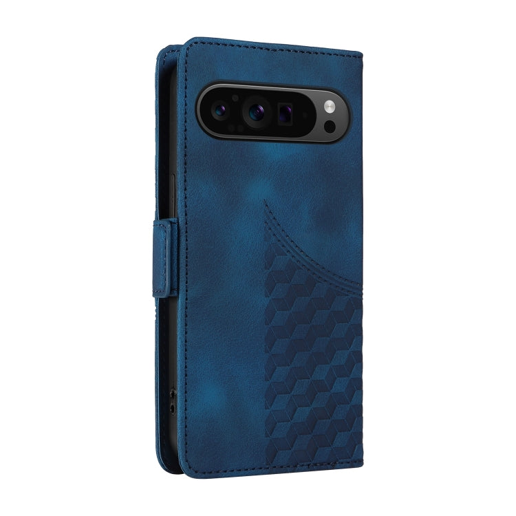 For Google Pixel 9 Pro XL Embossed Rhombus Starry Leather Phone Case(Blue) - Google Cases by PMC Jewellery | Online Shopping South Africa | PMC Jewellery | Buy Now Pay Later Mobicred