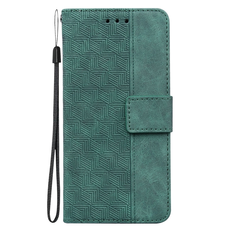 For Xiaomi Redmi K70 Pro / K70 Geometric Embossed Leather Phone Case(Green) - K70 Cases by PMC Jewellery | Online Shopping South Africa | PMC Jewellery | Buy Now Pay Later Mobicred