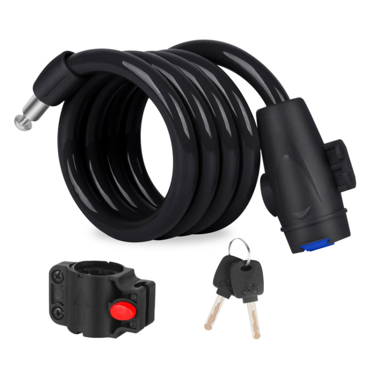 Bicycle Portable Anti-theft Lock Steel Cable Lock with Lock Frame, Style:B Style 120cm Black - Bicycle Locks & Bicycle Pumps by PMC TechLife | Online Shopping South Africa | PMC TechLife
