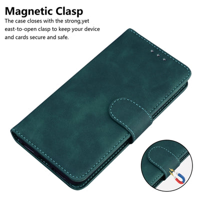 For Xiaomi Redmi K70 / K70 Pro Skin Feel Pure Color Flip Leather Phone Case(Green) - K70 Cases by PMC Jewellery | Online Shopping South Africa | PMC Jewellery | Buy Now Pay Later Mobicred