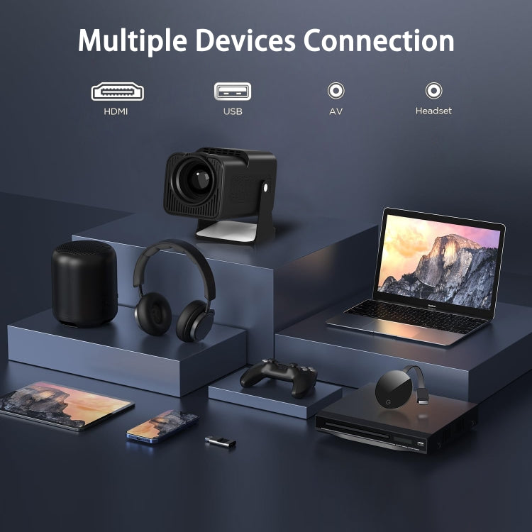 Y6S 4K Android 12.0 Portable Home HD Mini WiFi Projector(US Plug) - Mini Projector by PMC TechLife | Online Shopping South Africa | PMC TechLife | Buy Now Pay Later Mobicred