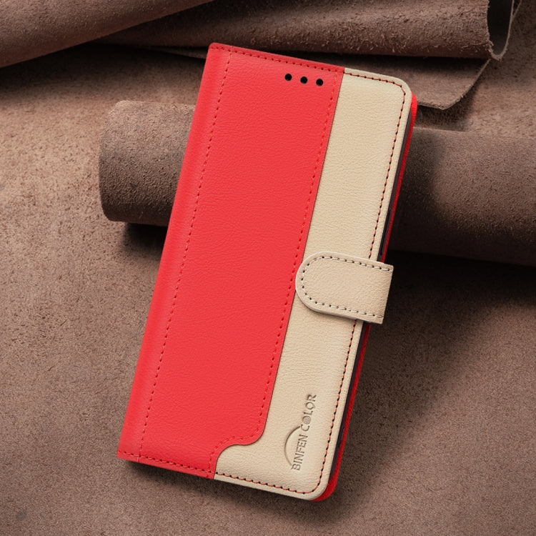 For iPhone 16 Pro Color Matching RFID Anti-theft Leather Phone Case(Red) - iPhone 16 Pro Cases by PMC Jewellery | Online Shopping South Africa | PMC Jewellery | Buy Now Pay Later Mobicred