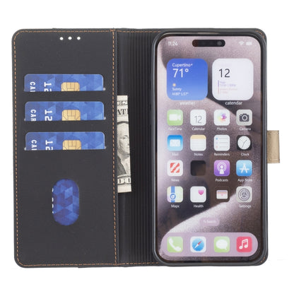 For iPhone SE 2024 Color Matching RFID Anti-theft Leather Phone Case(Black) - More iPhone Cases by PMC Jewellery | Online Shopping South Africa | PMC Jewellery | Buy Now Pay Later Mobicred