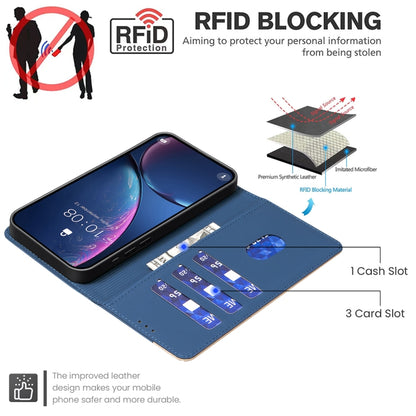 For Xiaomi Redmi K70 / K70 Pro Color Matching RFID Anti-theft Leather Phone Case(Blue) - Xiaomi Cases by PMC Jewellery | Online Shopping South Africa | PMC Jewellery | Buy Now Pay Later Mobicred