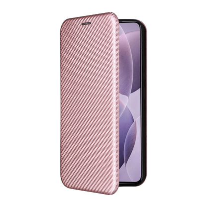 For Redmi K70 Carbon Fiber Texture Flip Leather Phone Case(Pink) - K70 Cases by PMC Jewellery | Online Shopping South Africa | PMC Jewellery | Buy Now Pay Later Mobicred