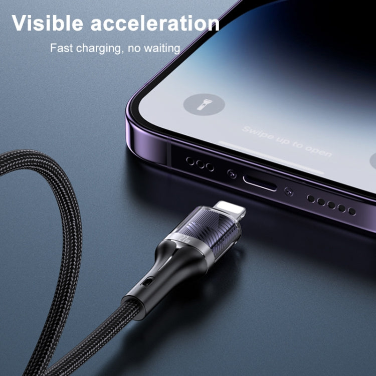 Yesido CA165L 27W USB + USB-C / Type-C to 8 Pin 2 in 1 Fast Charging Data Cable, Length:1.2m(Black) - 2 in 1 Cable by Yesido | Online Shopping South Africa | PMC Jewellery | Buy Now Pay Later Mobicred