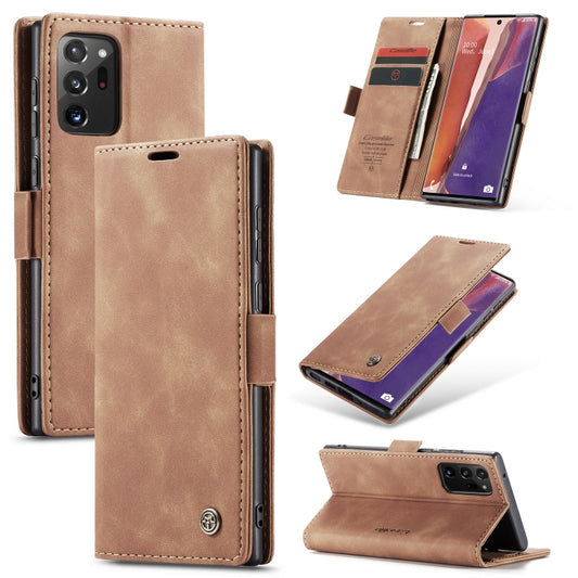 For Samsung Galaxy Note20 Ultra CaseMe Multifunctional Horizontal Flip Leather Case, with Card Slot & Holder & Wallet(Brown) - Galaxy Phone Cases by CaseMe | Online Shopping South Africa | PMC Jewellery | Buy Now Pay Later Mobicred