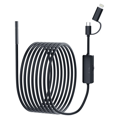 AN112 2 in 1 USB-C / Type-C + 8 Pin Interface 5.5mm HD Industry Endoscope, Length:5m Soft Tube -  by PMC Jewellery | Online Shopping South Africa | PMC Jewellery | Buy Now Pay Later Mobicred