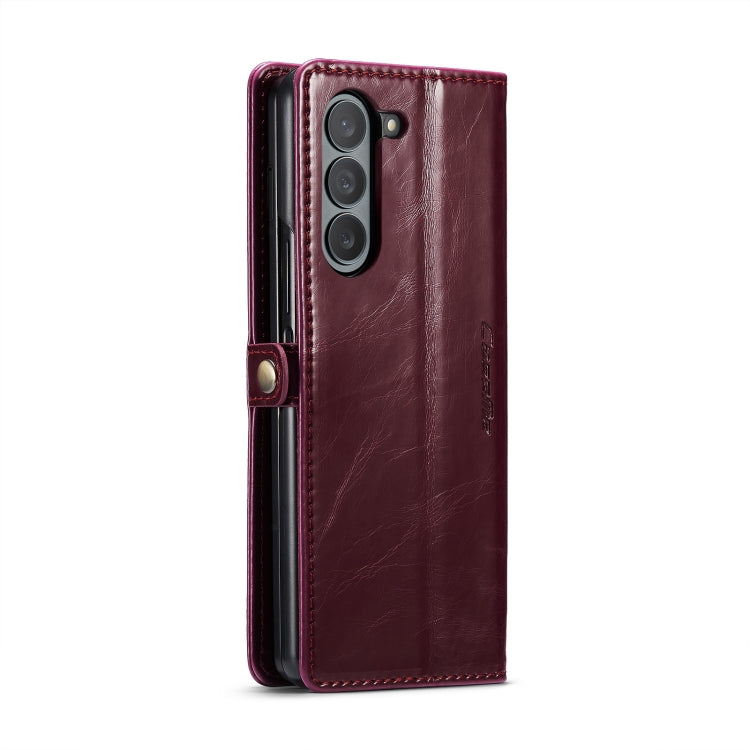 For Samsung Galaxy Z Fold6 5G CaseMe 003 Crazy Horse Texture Flip Leather Phone Case(Wine Red) - Galaxy Z Fold6 5G Cases by CaseMe | Online Shopping South Africa | PMC Jewellery | Buy Now Pay Later Mobicred