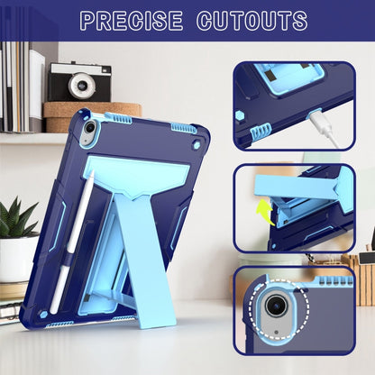 For iPad Air 11 2024 T Holder Robot Silicone Hybrid PC Tablet Case(Navy Blue Blue) - iPad Air 11 2024 Cases by PMC Jewellery | Online Shopping South Africa | PMC Jewellery | Buy Now Pay Later Mobicred