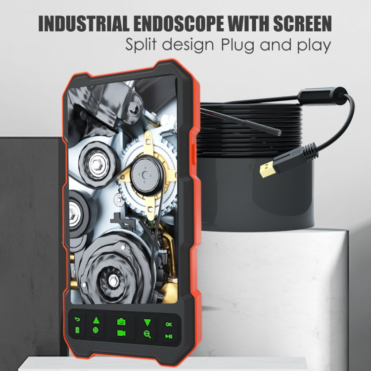 T21 4.5 inch IPS Color Screen 8mm Single Camera Split Hard Cable Industrial Endoscope, Length:2m(Black Red) -  by PMC TechLife | Online Shopping South Africa | PMC TechLife | Buy Now Pay Later Mobicred