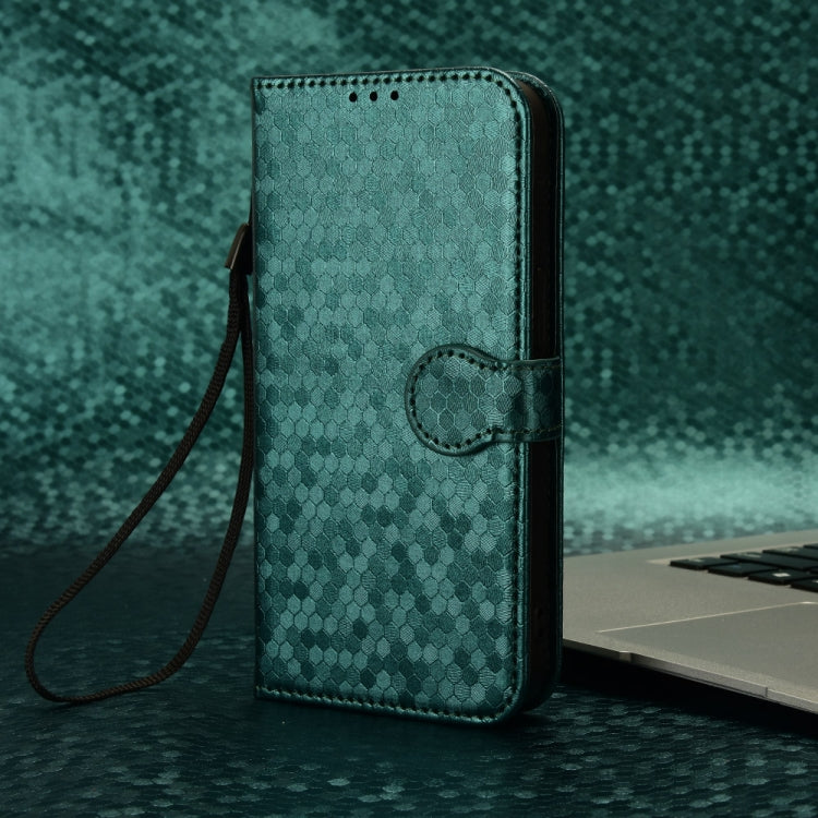 For Blackview Shark 8 Honeycomb Dot Texture Leather Phone Case(Green) - More Brand by PMC TechLife | Online Shopping South Africa | PMC TechLife | Buy Now Pay Later Mobicred