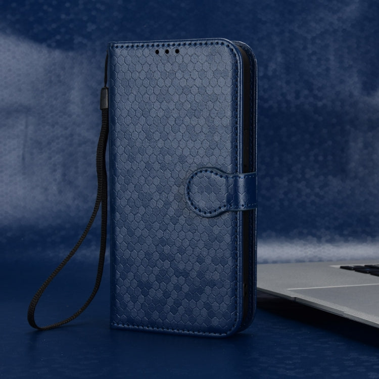 For Blackview Wave 6C Honeycomb Dot Texture Leather Phone Case(Blue) - More Brand by PMC TechLife | Online Shopping South Africa | PMC TechLife | Buy Now Pay Later Mobicred