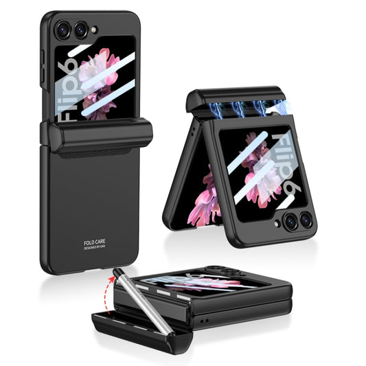 For Samsung Galaxy Z Flip6 GKK Integrated Magnetic Full Coverage Flip Phone Case with Pen Box+Pen(Black) - Galaxy Z Flip6 5G Cases by GKK | Online Shopping South Africa | PMC Jewellery | Buy Now Pay Later Mobicred