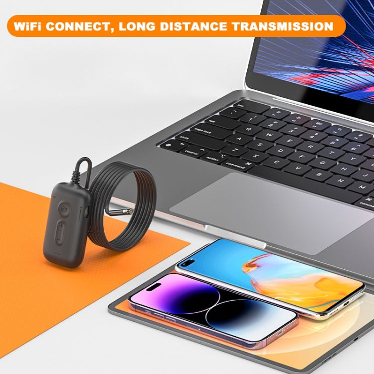 Y15 7.9mm Triple Camera WiFi Connected Hard Cable HD Industrial Endoscope, Length:1m(Black) -  by PMC Jewellery | Online Shopping South Africa | PMC Jewellery | Buy Now Pay Later Mobicred