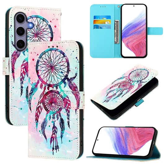 For Samsung Galaxy S25 5G 3D Painting Horizontal Flip Leather Phone Case(Color Drop Wind Chimes) - Galaxy S25 5G Cases by PMC Jewellery | Online Shopping South Africa | PMC Jewellery | Buy Now Pay Later Mobicred