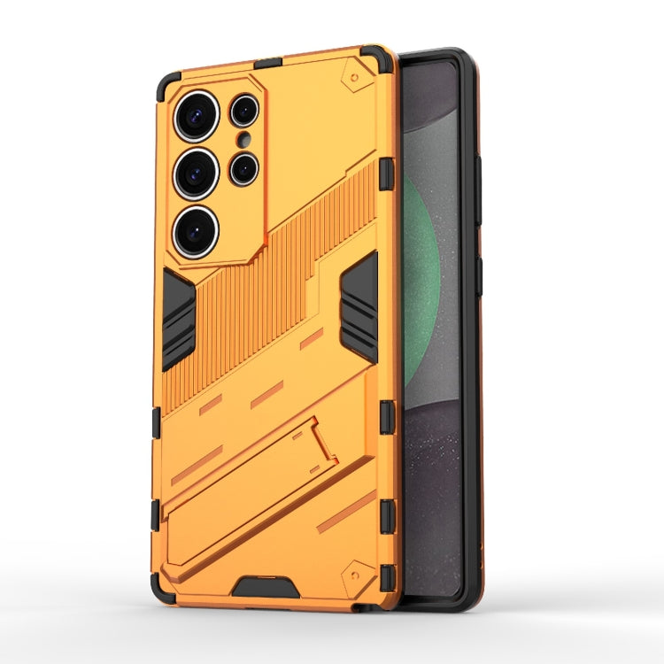 For Samsung Galaxy S25 Ultra 5G Punk Armor 2 in 1 PC + TPU Shockproof Phone Case with Invisible Holder(Orange) - Galaxy S25 Ultra 5G Cases by PMC Jewellery | Online Shopping South Africa | PMC Jewellery | Buy Now Pay Later Mobicred