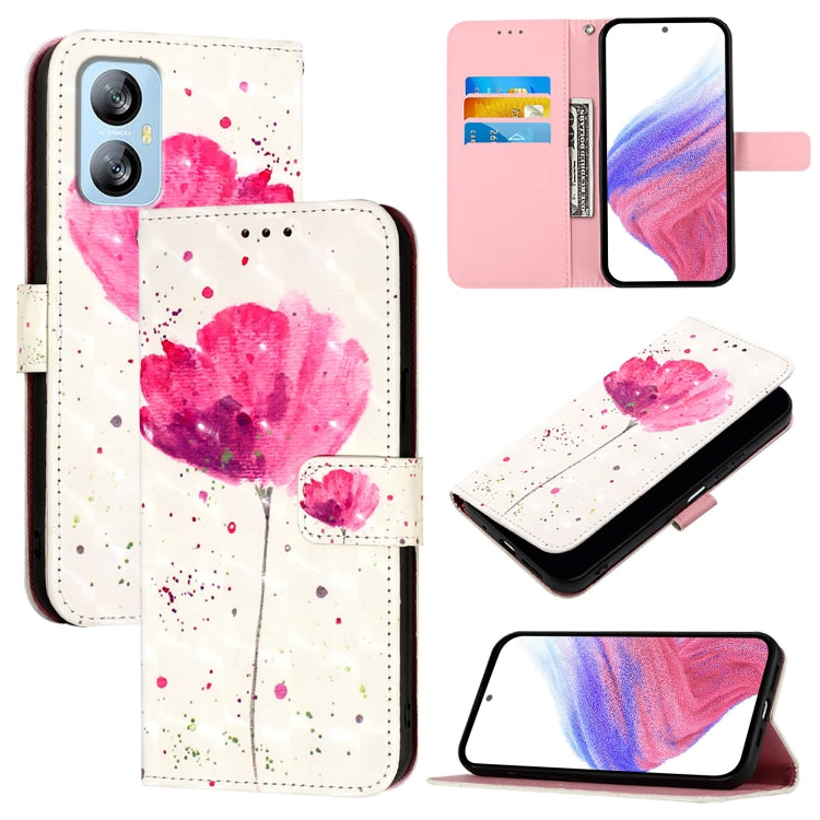For Blackview A52 3D Painting Horizontal Flip Leather Phone Case(Flower) - More Brand by PMC TechLife | Online Shopping South Africa | PMC TechLife | Buy Now Pay Later Mobicred