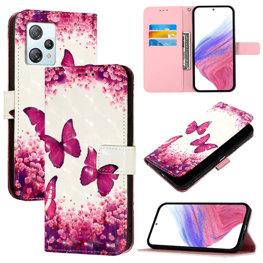 For Blackview A53 3D Painting Horizontal Flip Leather Phone Case(Rose Butterfly) - More Brand by PMC Jewellery | Online Shopping South Africa | PMC Jewellery | Buy Now Pay Later Mobicred