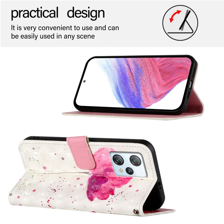 For Blackview A53 3D Painting Horizontal Flip Leather Phone Case(Flower) - More Brand by PMC Jewellery | Online Shopping South Africa | PMC Jewellery | Buy Now Pay Later Mobicred