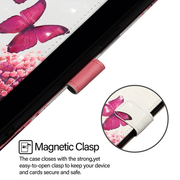 For Ulefone Note 14 3D Painting Horizontal Flip Leather Phone Case(Rose Butterfly) - Ulefone Cases by PMC Jewellery | Online Shopping South Africa | PMC Jewellery | Buy Now Pay Later Mobicred