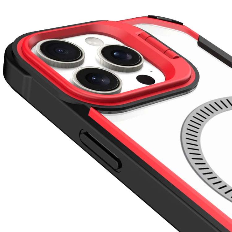 For iPhone 16 Pro Transparent Acrylic MagSafe Lens Holder Phone Case(Navy) - iPhone 16 Pro Cases by PMC TechLife | Online Shopping South Africa | PMC TechLife | Buy Now Pay Later Mobicred