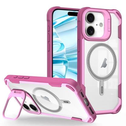 For iPhone 16 Transparent Acrylic MagSafe Lens Holder Phone Case(Pink) - iPhone 16 Cases by PMC Jewellery | Online Shopping South Africa | PMC Jewellery | Buy Now Pay Later Mobicred