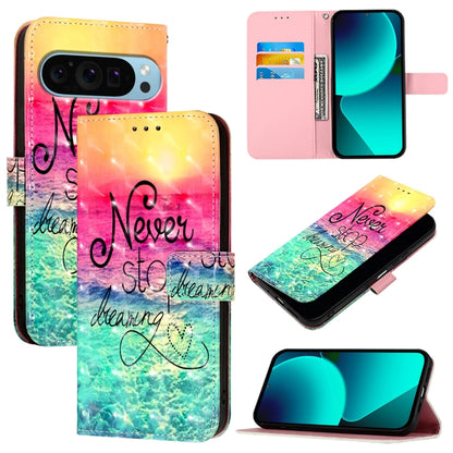 For Google Pixel 9 3D Painting Horizontal Flip Leather Phone Case(Chasing Dreams) - Google Cases by PMC Jewellery | Online Shopping South Africa | PMC Jewellery | Buy Now Pay Later Mobicred