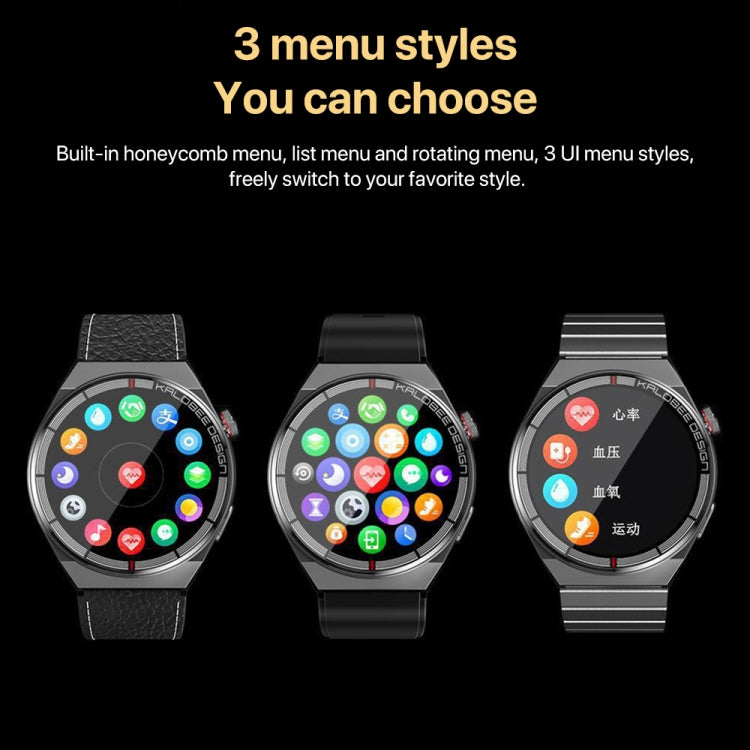 1.3 inch Leather Band IP68 Waterproof Smart Watch Support Bluetooth Call(Black) - Smart Watches by PMC TechLife | Online Shopping South Africa | PMC TechLife | Buy Now Pay Later Mobicred