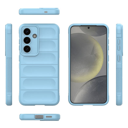 For Samsung Galaxy S25 5G Magic Shield TPU + Flannel Phone Case(Light Blue) - Galaxy S25 5G Cases by PMC Jewellery | Online Shopping South Africa | PMC Jewellery | Buy Now Pay Later Mobicred