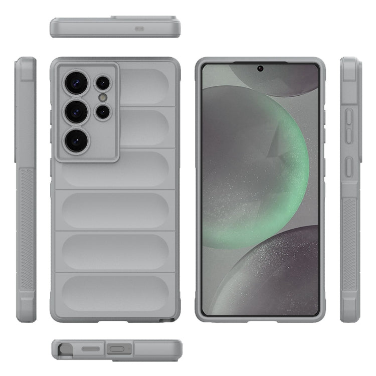 For Samsung Galaxy S25 Ultra 5G Magic Shield TPU + Flannel Phone Case(Grey) - Galaxy S25 Ultra 5G Cases by PMC Jewellery | Online Shopping South Africa | PMC Jewellery | Buy Now Pay Later Mobicred