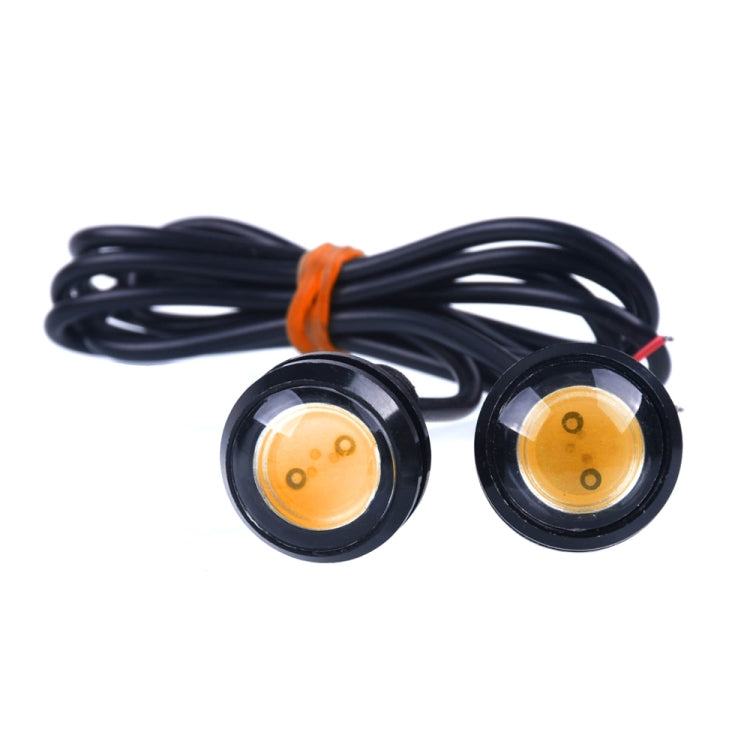 10pcs 23mm 1.5W DC12V Motorcycle Eagle Eye Light Double Lens Strobe Light(Yellow Light) - Eagle Eye Lights by PMC TechLife | Online Shopping South Africa | PMC TechLife | Buy Now Pay Later Mobicred