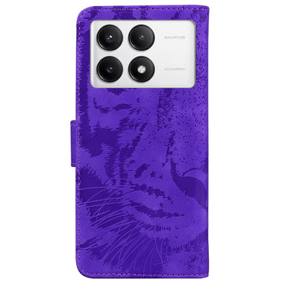 For Redmi K70 / K70 Pro Tiger Embossing Pattern Flip Leather Phone Case(Purple) - K70 Cases by PMC Jewellery | Online Shopping South Africa | PMC Jewellery | Buy Now Pay Later Mobicred