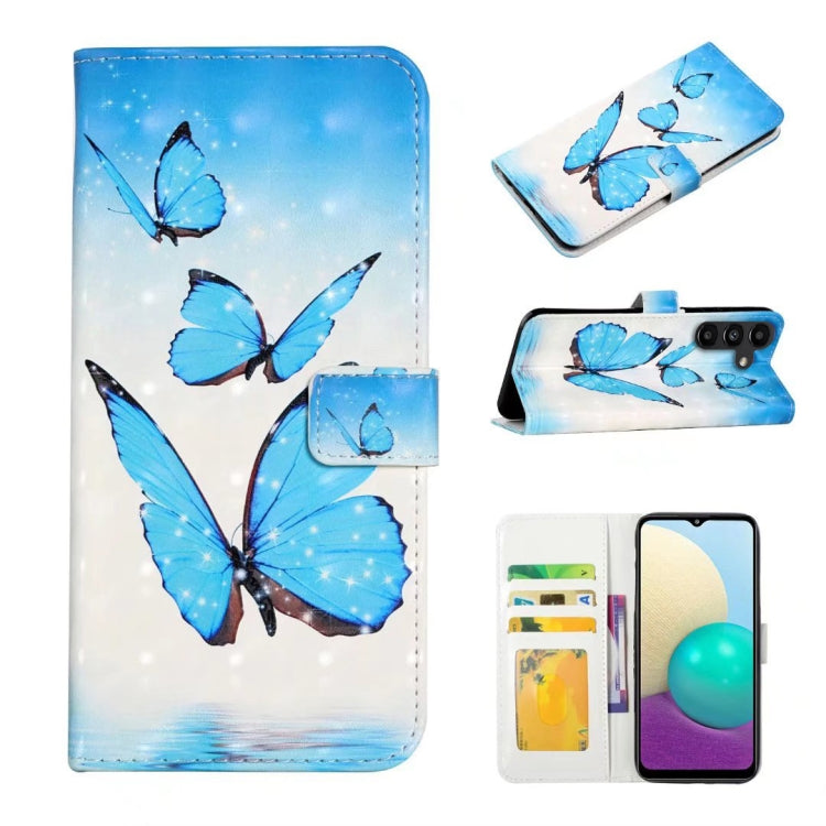 For Samsung Galaxy S25 5G Oil Embossed 3D Drawing Leather Phone Case(3 Butterflies) - Galaxy S25 5G Cases by PMC Jewellery | Online Shopping South Africa | PMC Jewellery | Buy Now Pay Later Mobicred