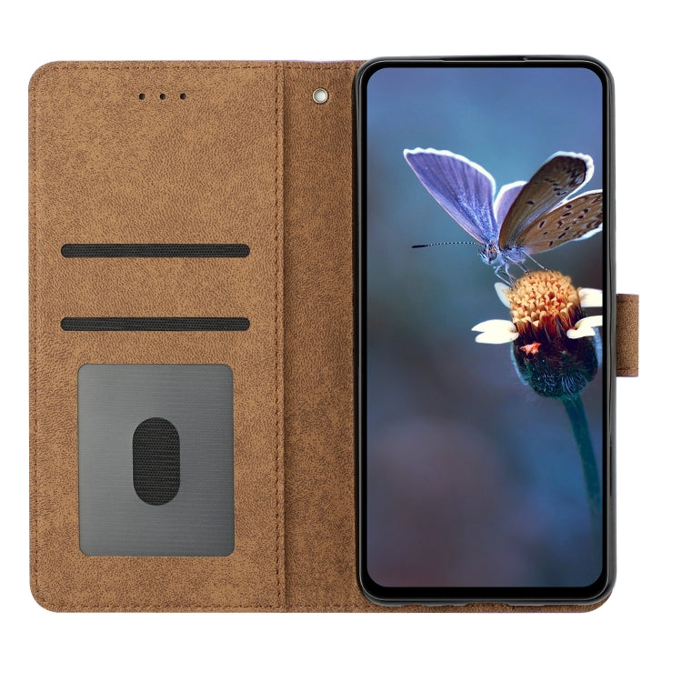 For Samsung Galaxy S25 5G Seven Butterflies Embossed Leather Phone Case(Brown) - Galaxy S25 5G Cases by PMC Jewellery | Online Shopping South Africa | PMC Jewellery | Buy Now Pay Later Mobicred