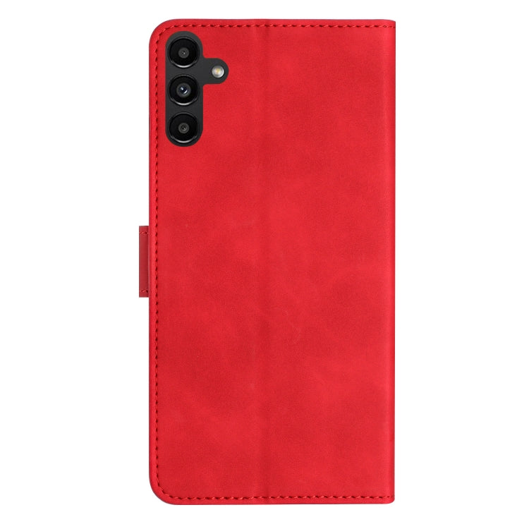 For Samsung Galaxy S25 5G Flower Butterfly Embossing Pattern Leather Phone Case(Red) - Galaxy S25 5G Cases by PMC Jewellery | Online Shopping South Africa | PMC Jewellery | Buy Now Pay Later Mobicred