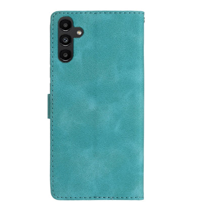 For Samsung Galaxy S25 5G Flower Butterfly Embossing Pattern Leather Phone Case(Sky Blue) - Galaxy S25 5G Cases by PMC Jewellery | Online Shopping South Africa | PMC Jewellery | Buy Now Pay Later Mobicred