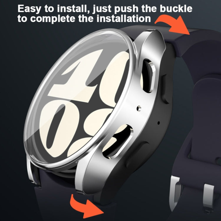 For Samsung Galaxy Watch FE 40mm Full Coverage Electroplated TPU Watch Protective Case(Grey) - Watch Cases by PMC TechLife | Online Shopping South Africa | PMC TechLife | Buy Now Pay Later Mobicred