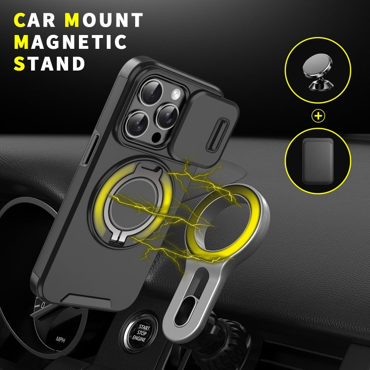 For iPhone 16 Plus Sliding Camshield Ring Holder Phone Case(Orange) - iPhone 16 Plus Cases by PMC TechLife | Online Shopping South Africa | PMC TechLife | Buy Now Pay Later Mobicred