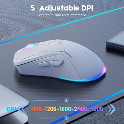 ONIKUMA CW917 RGB 4800DPI Dual Mode Wired + 2.4GHz Wireless Mouse(White) - Wireless Mice by ONIKUMA | Online Shopping South Africa | PMC Jewellery | Buy Now Pay Later Mobicred